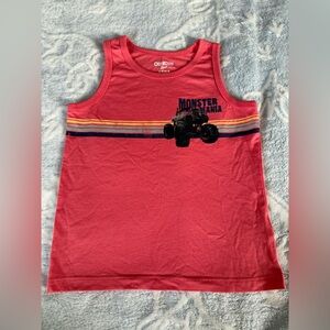 2/10$ Carters OshKosh Boys 5T Tank Top Monster Mania Red (never been worn)